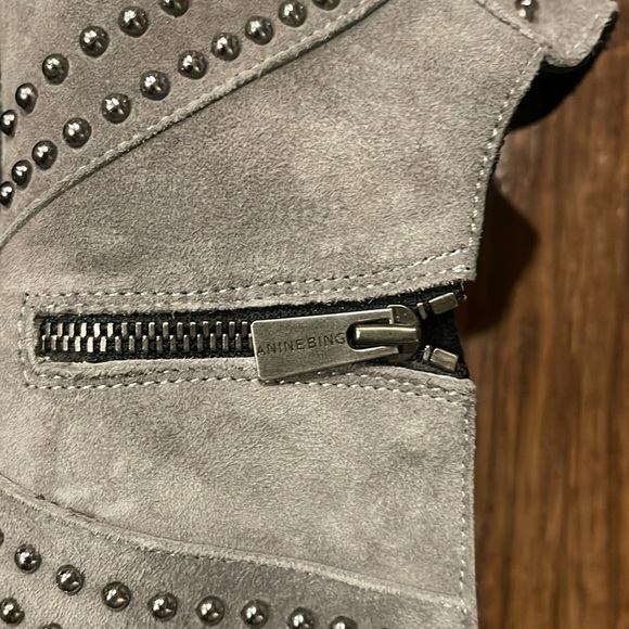 Anine Bing Gray Charlie studded low Bootie boots eu 41 11 - Picture 8 of 16